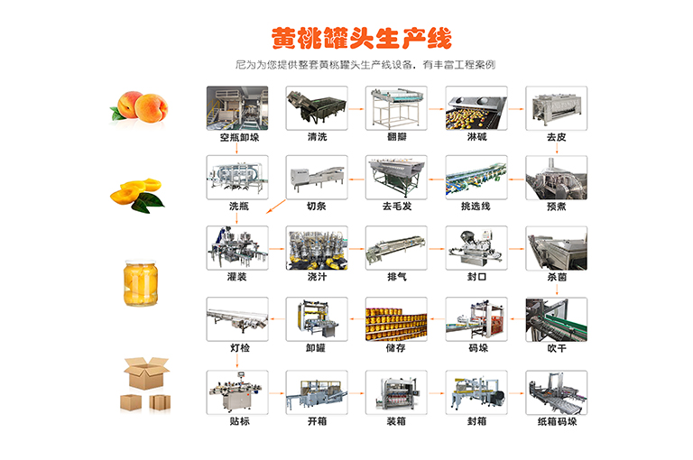 黄桃罐头生产线